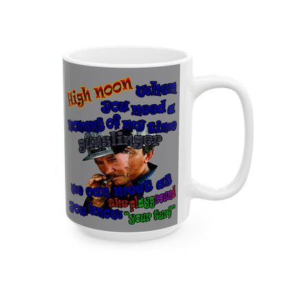 high noon - White Mug (grey)