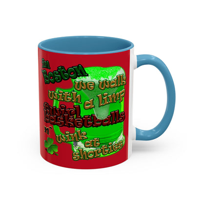 celtics logo - Accent Mug (dark red)