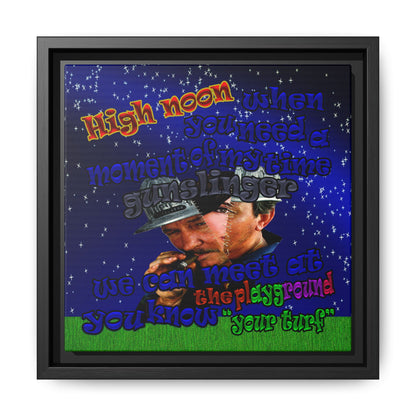 high noon - framed canvas art ('snoops' background)