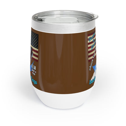 shoot for the stars - Chill Wine Tumbler (brown)