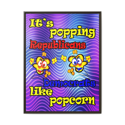 popping like popcorn - framed canvas art (purple wave)