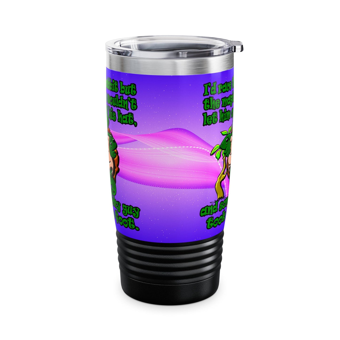 turtle race - Ringneck Tumbler, 20oz (purple-pink wave)