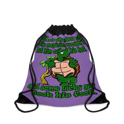 turtle race - Drawstring Bag (light purple)