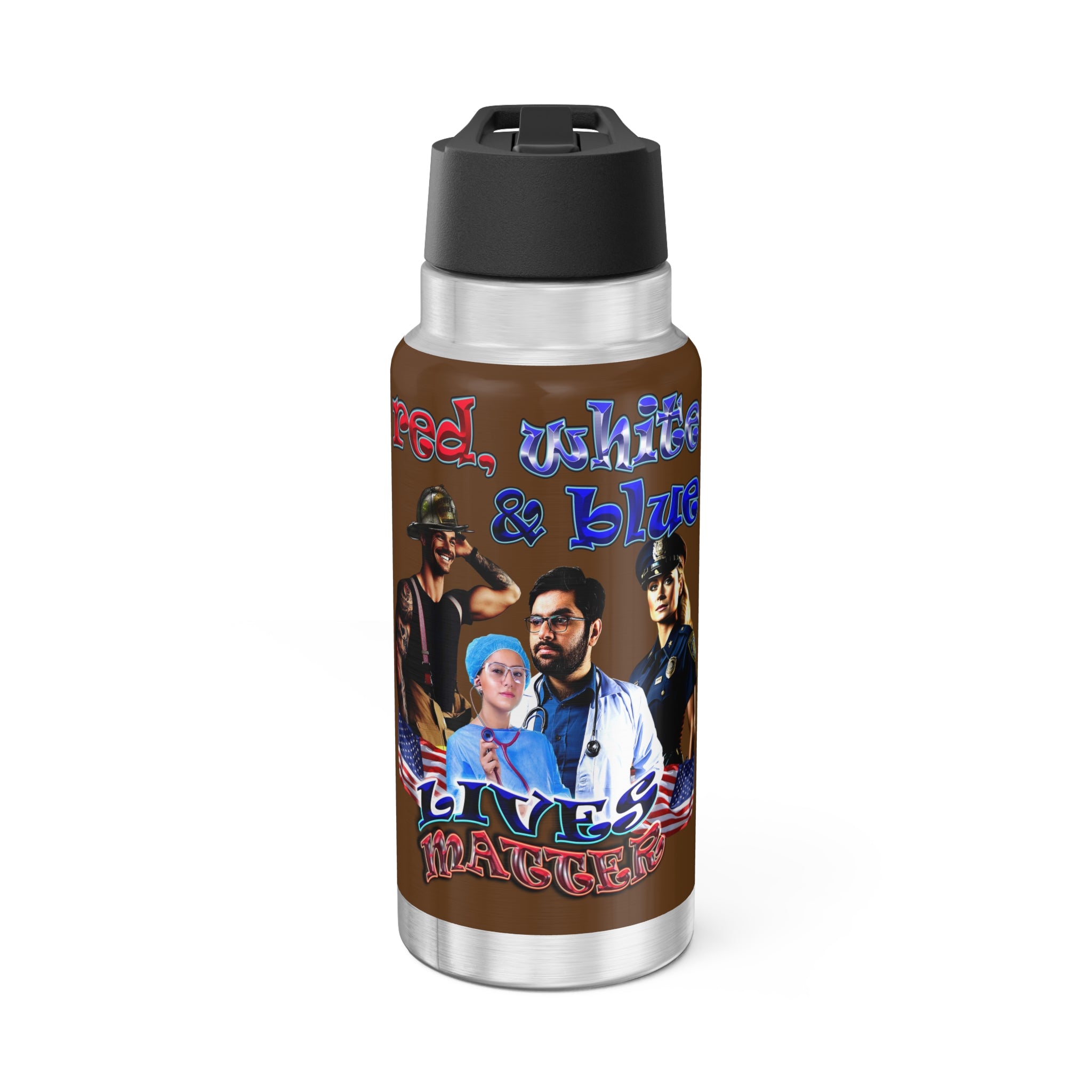 rw&b lives matter - Gator Tumbler, 32oz (brown)