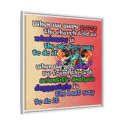 doggystyle - framed canvas art (yellow-orange wave)