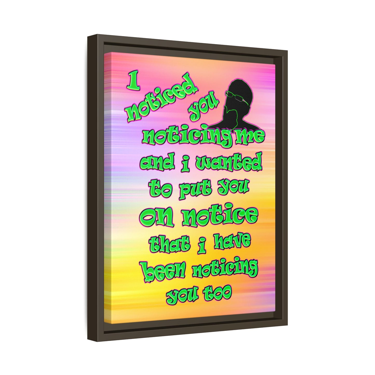noticed you noticing - framed canvas art (color blur)