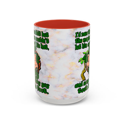 turtle race - Accent Mug (white marble)