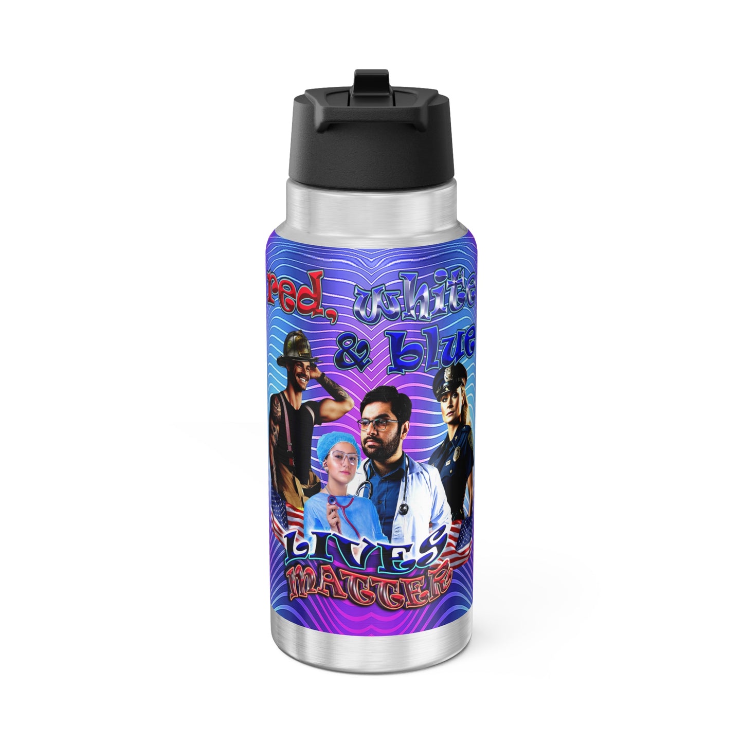 rw&b lives matter - Gator Tumbler, 32oz  (purple wave)