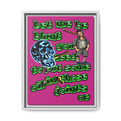 og - framed canvas art (pink)