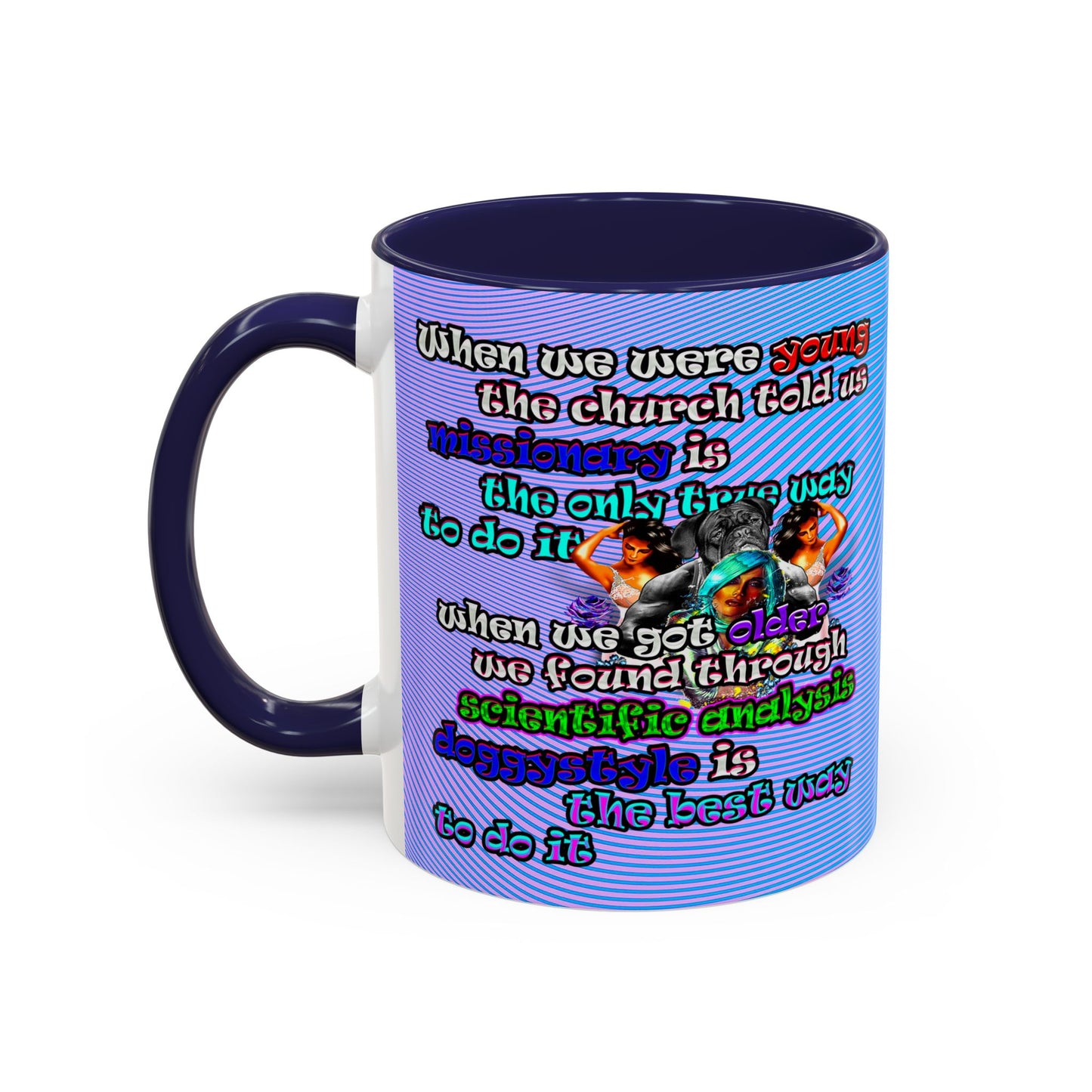 doggystyle - Accent Mug (light blue-purple wave)
