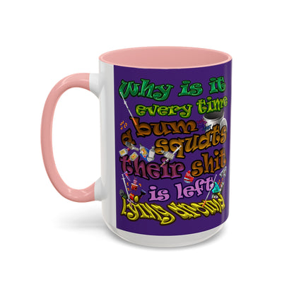 the bum's shit - Accent Mug (purple)