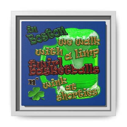 celtics logo - framed canvas art (dark blue)