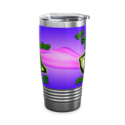 green monster - Ringneck Tumbler, 20oz (purple-pink wave)