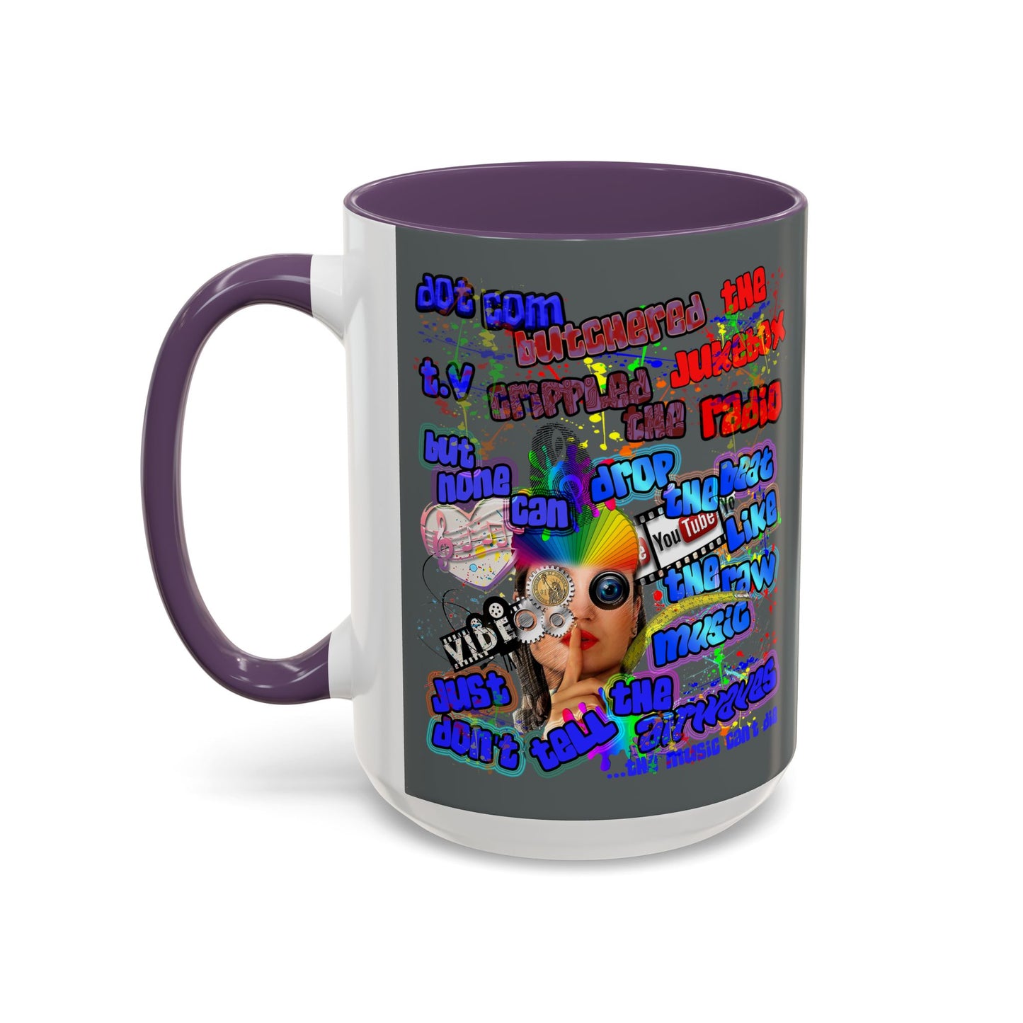 drop the beat - Accent Mug (dark grey)