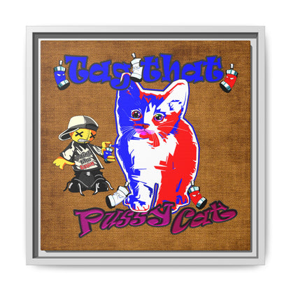 tag that - framed canvas art (brown papyrus)