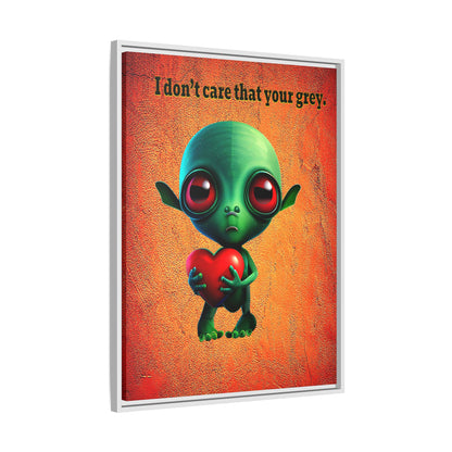 I don't care that your grey - framed canvas art (burnt orange)