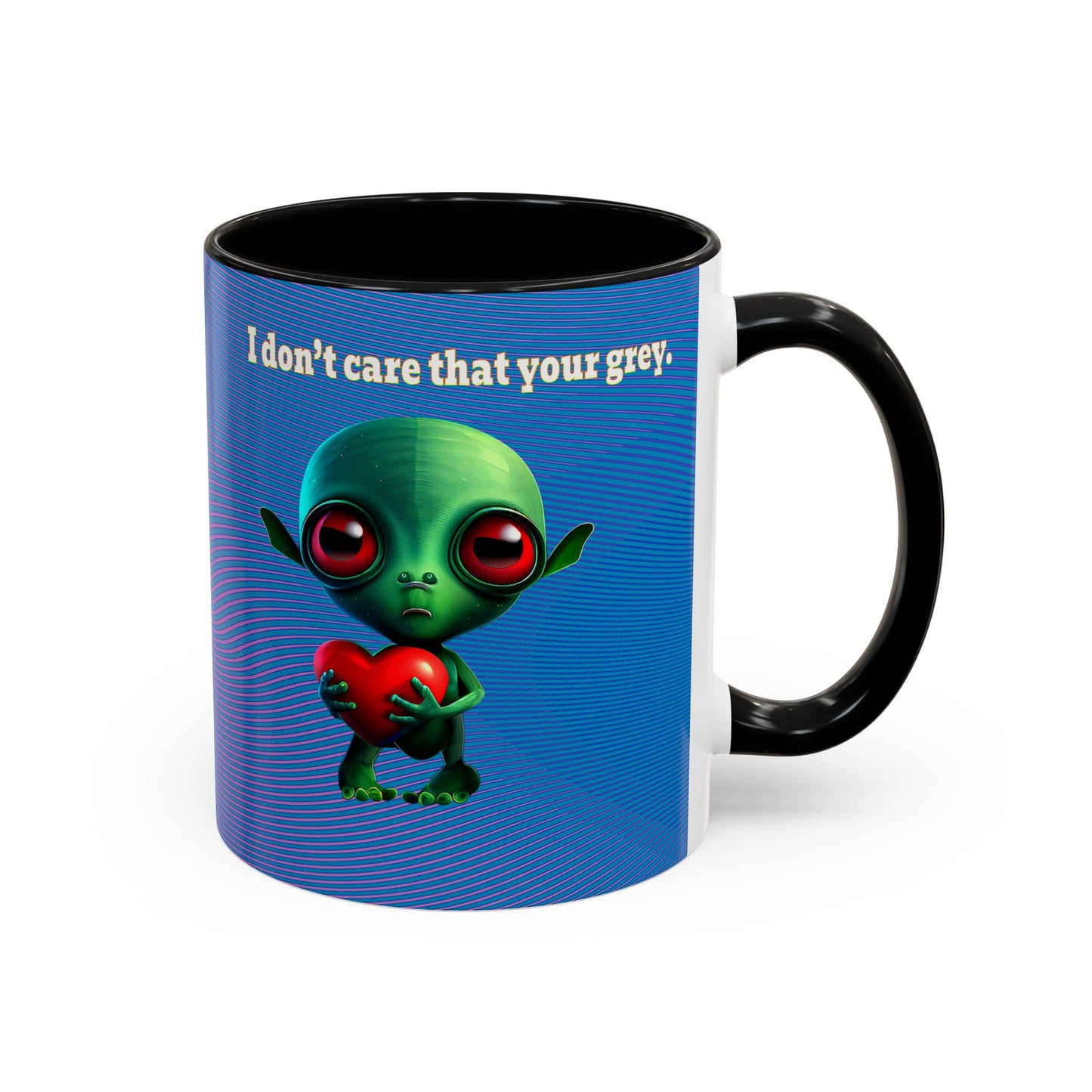 I don't care that your grey - Accent Mug (light blue-purple wave)