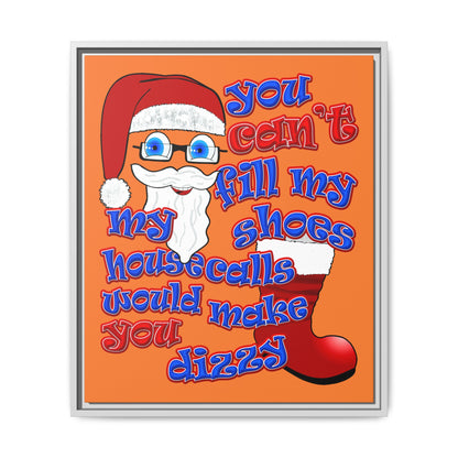 santa's shoes - framed canvas art (crusta)