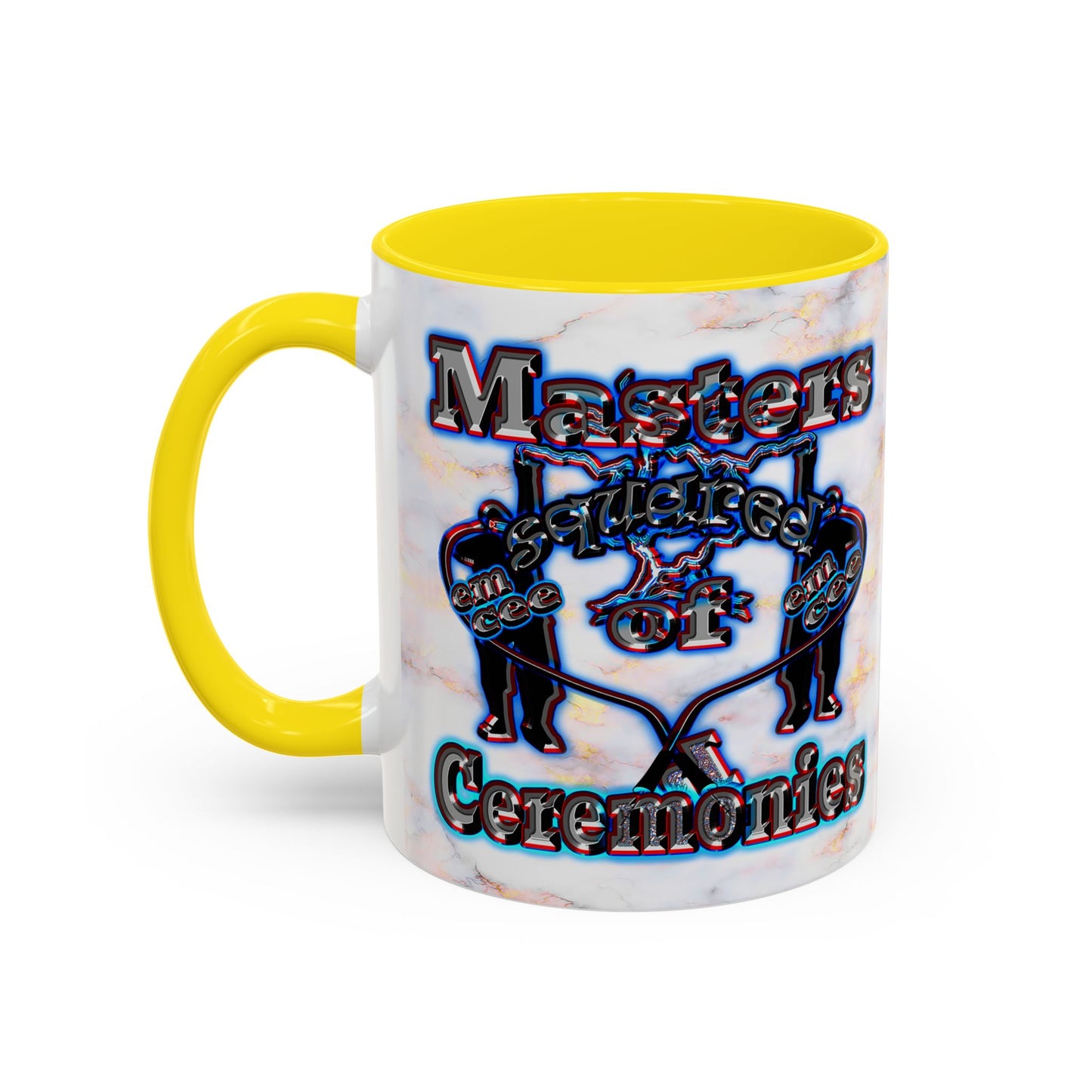 em cee squared - Accent Mug (white marble)