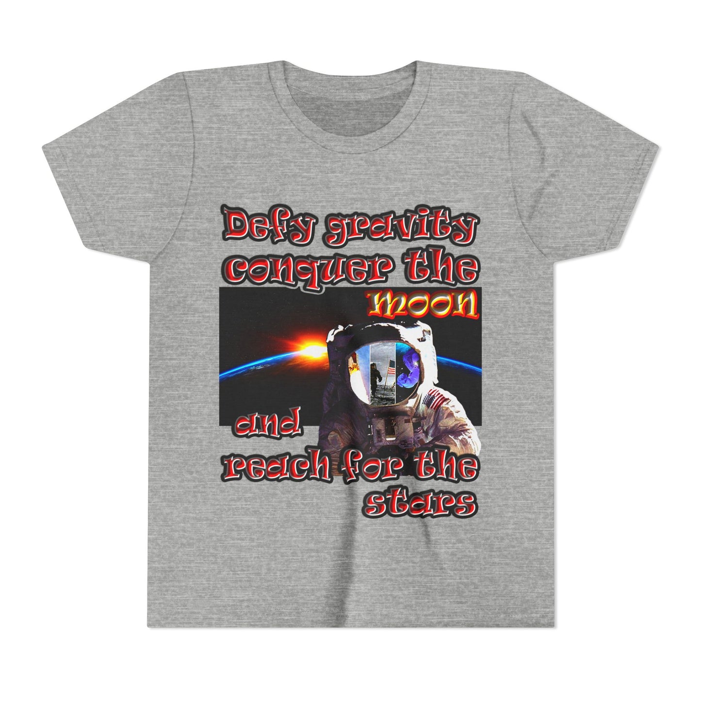defy conquer reach - Youth Short Sleeve Tee