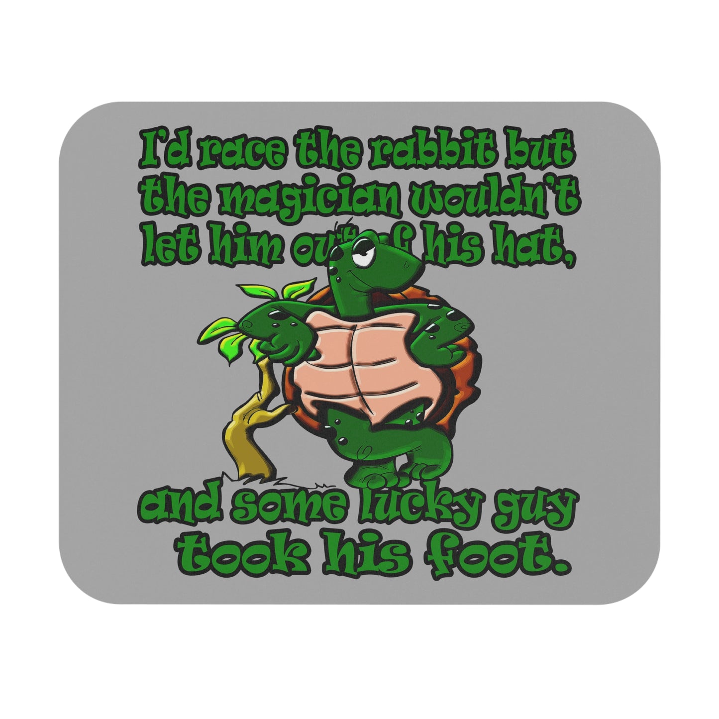 turtle race - Mouse Pad (Rectangle) (light grey)