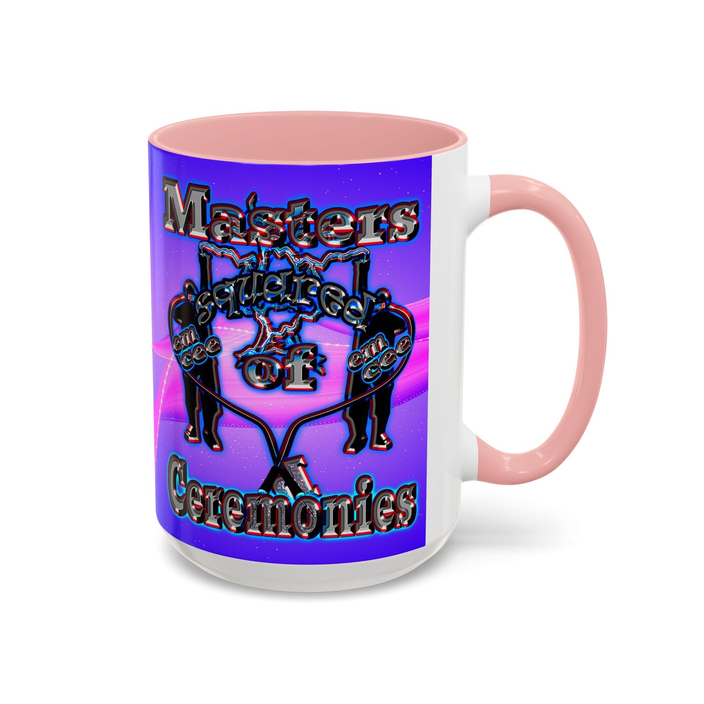 em cee squared - Accent Mug (purple-pink wave)