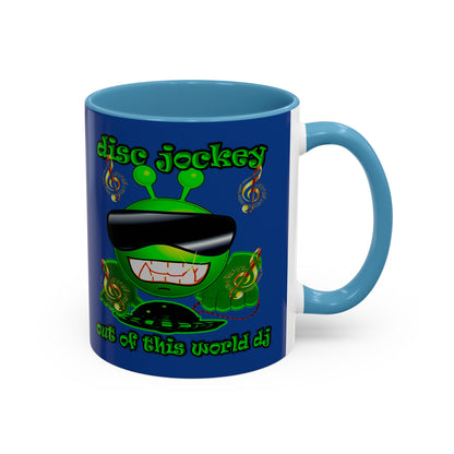 disc jockey - Accent Mug (dark blue)