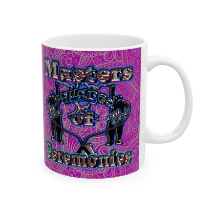 em cee squared - White Mug (pink swirl)