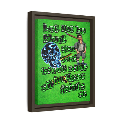 og - framed canvas art (green turf)