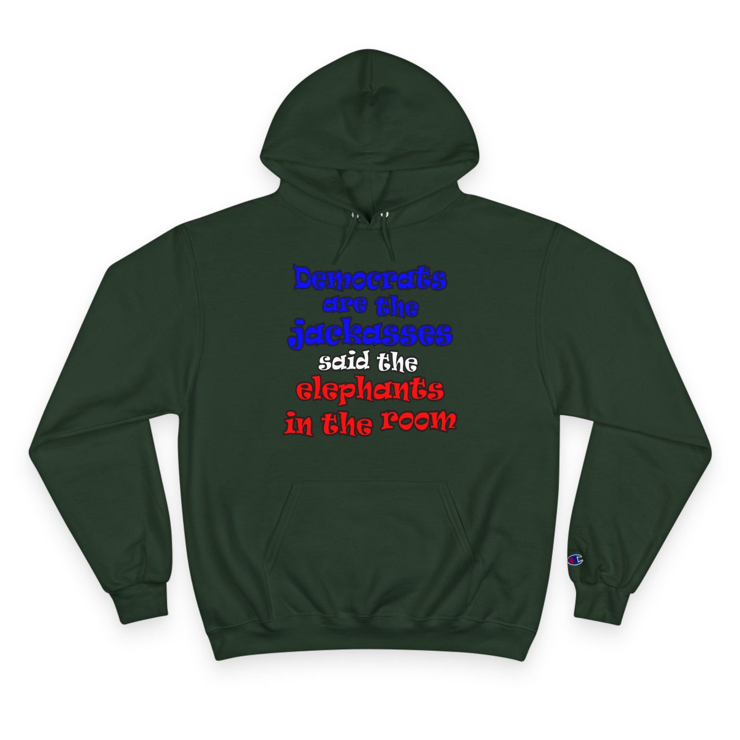 donkeys and elephants - Champion Hoodie