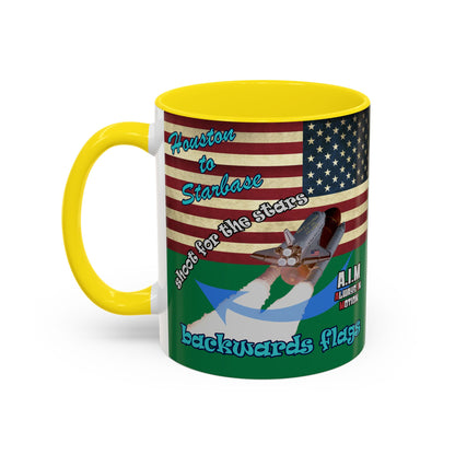 shoot for the stars - Accent Mug (dark green)