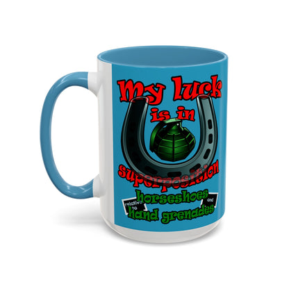 my luck - Accent Mug (turquoise)