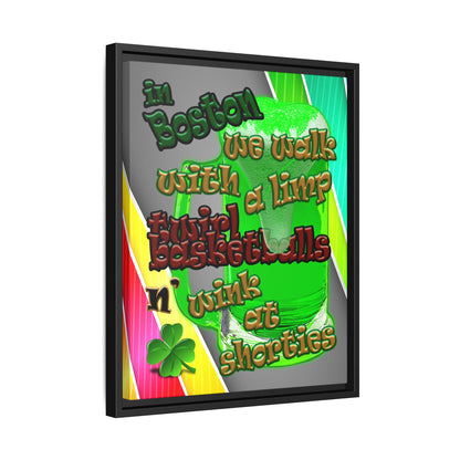 celtics logo - framed canvas art (rainbow split)