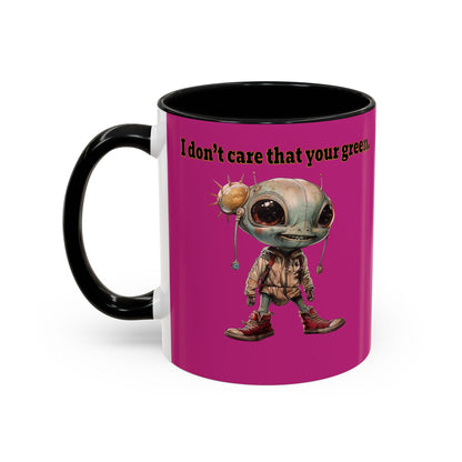 I don't care that your grey - Accent Mug (pink)