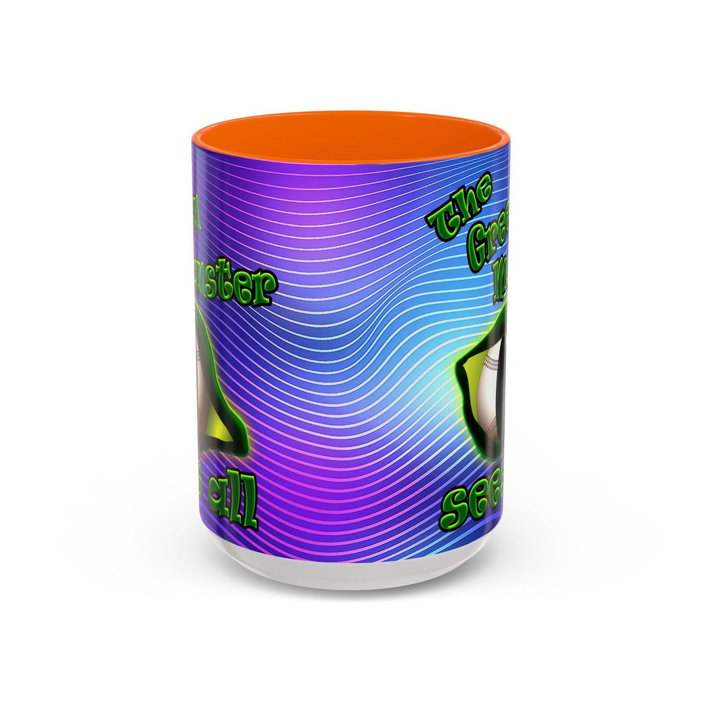 green monster - Accent Mug (purple wave)
