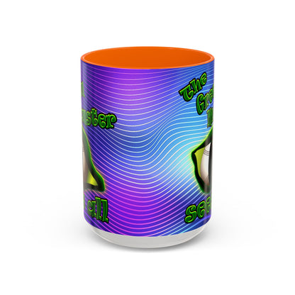 green monster - Accent Mug (purple wave)