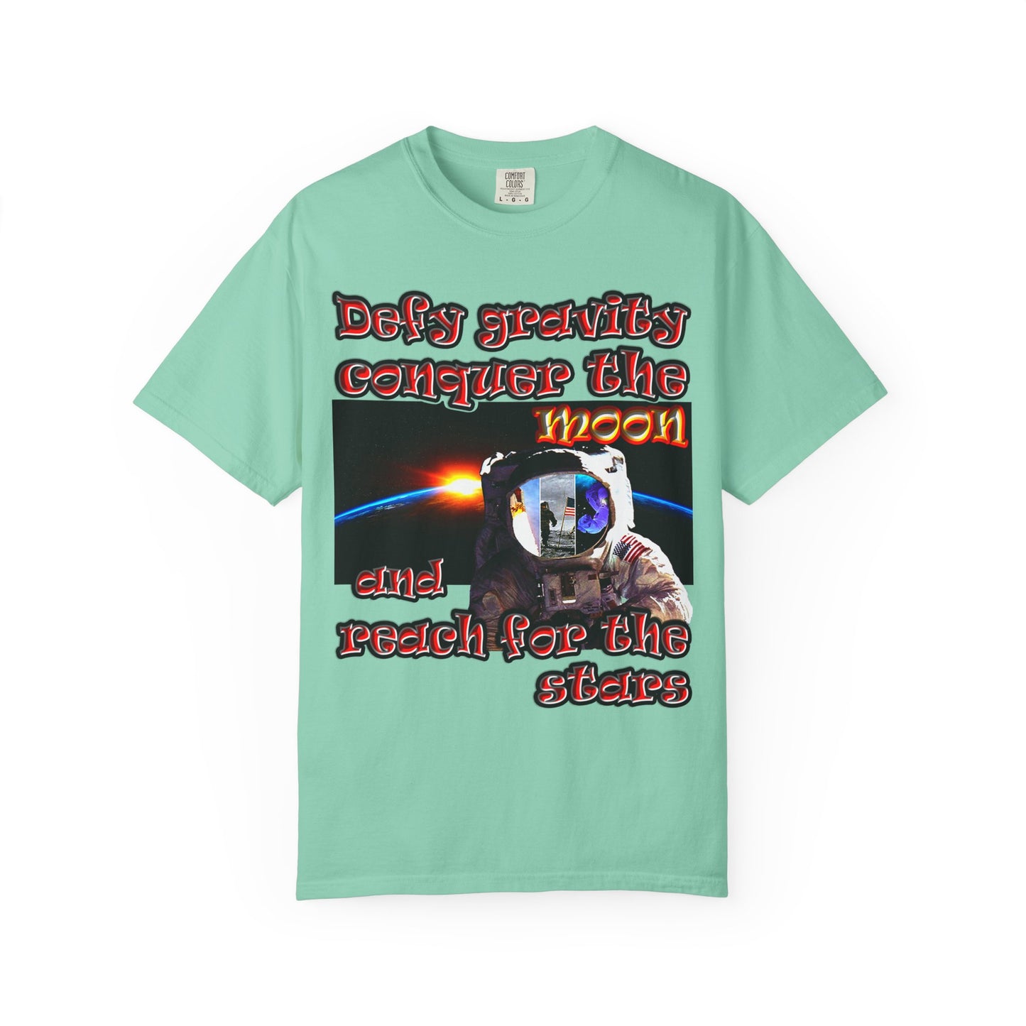 defy conquer reach - Unisex Garment-Dyed T-shirt