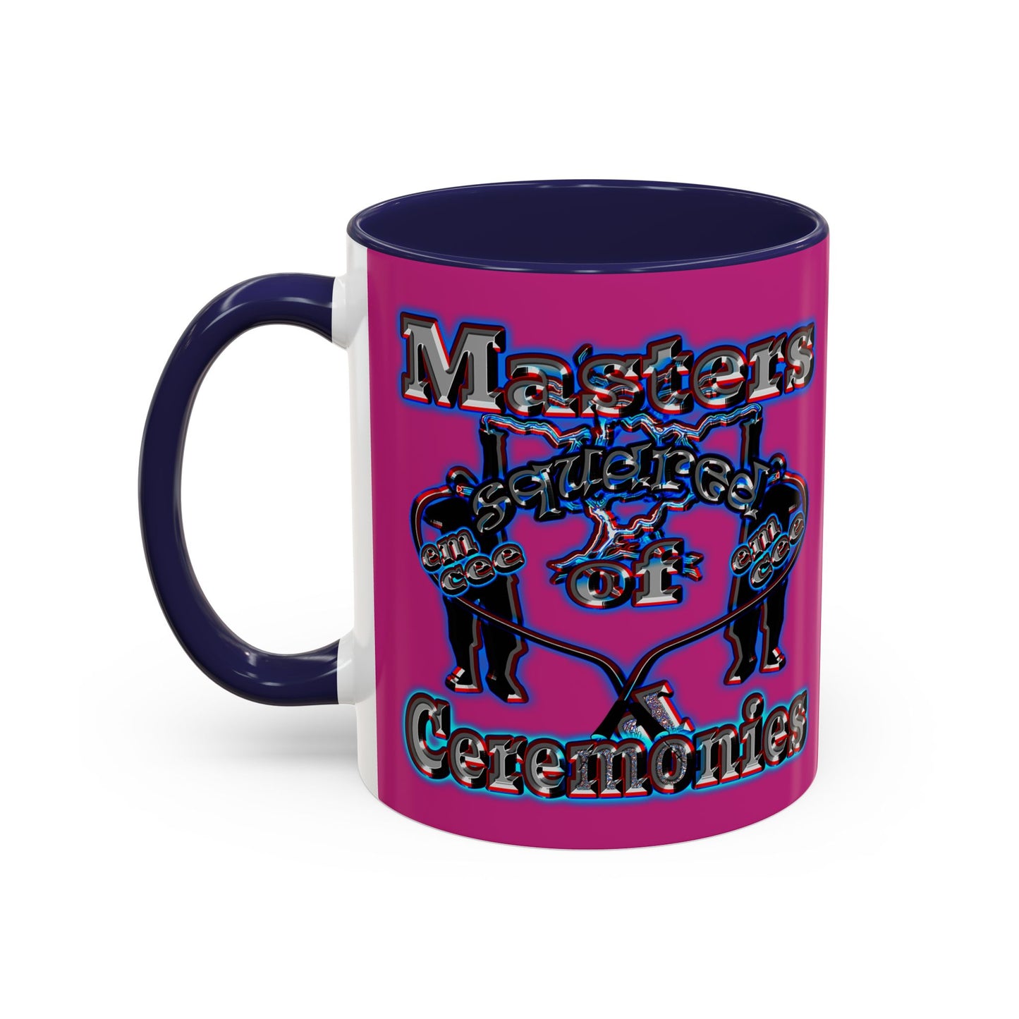 em cee squared - Accent Mug (pink)
