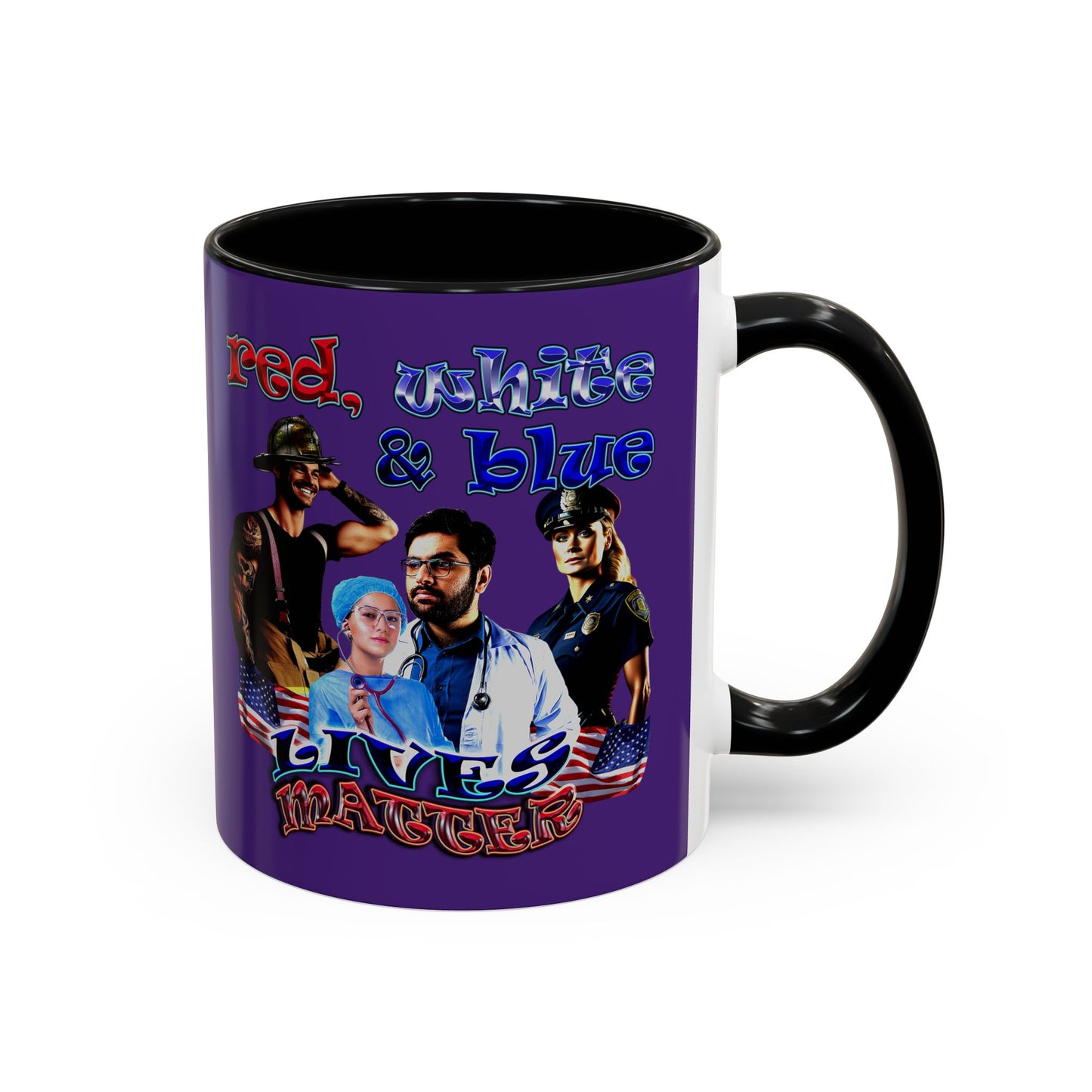 rw&b lives matter - Accent Mug (purple)