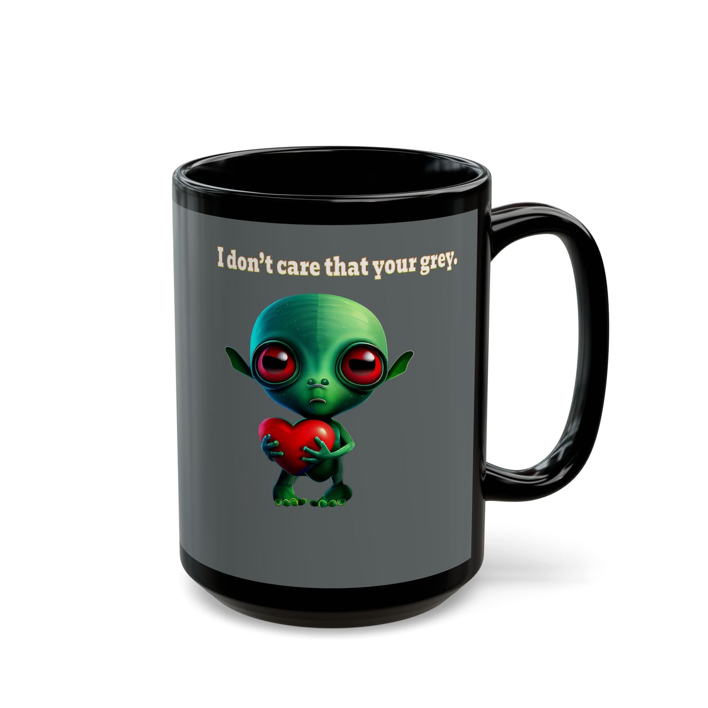 I don't care that your grey - Black Mug (dark grey)