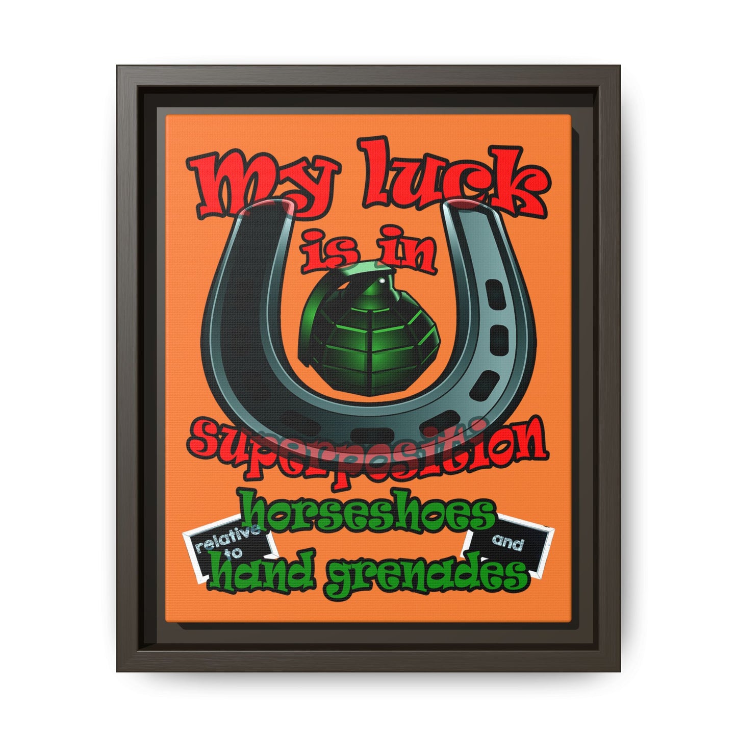 my luck - framed canvas art (crusta)