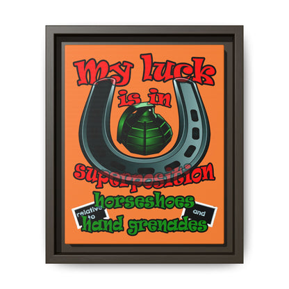 my luck - framed canvas art (crusta)