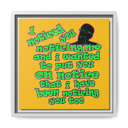 noticed you noticing - framed canvas art (yellow)
