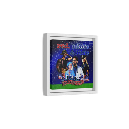 rw&b lives matter - framed canvas art ('snoops' background)
