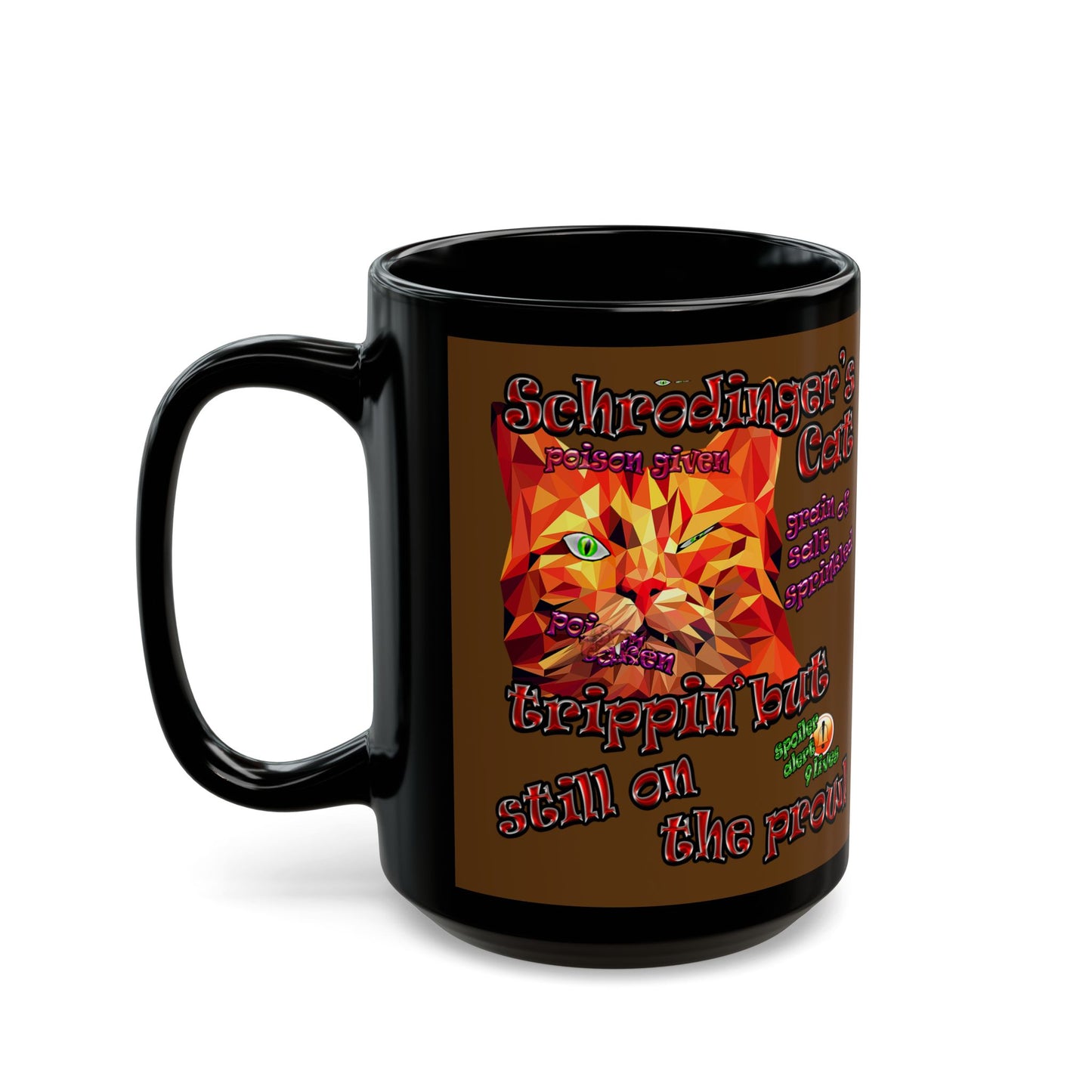 schrodinger's cat - Black Mug (brown)