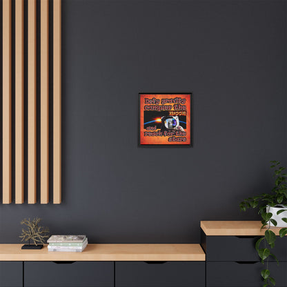 defy conquer reach - framed canvas art (burnt orange)