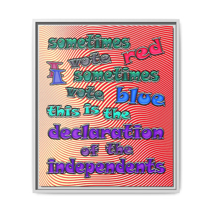 declaration of the independents - framed canvas art (yellow-orange wave)
