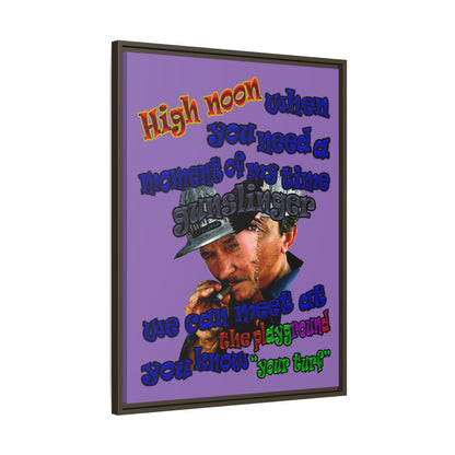 high noon - framed canvas art (light purple)