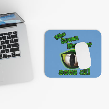 green monster - Mouse Pad (Rectangle) (light blue)