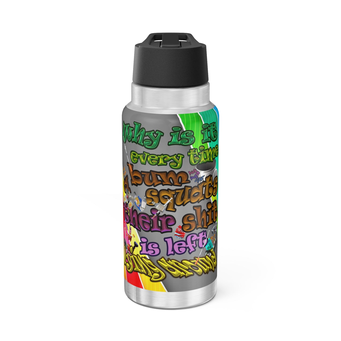 the bum's shit - Gator Tumbler, 32oz (rainbow split)